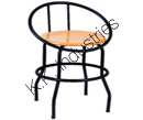 revolving back rest stool